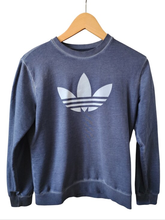 adidas Sweaters - Adidas Trefoil Indigo/Navy Crewneck Pullover Sweater